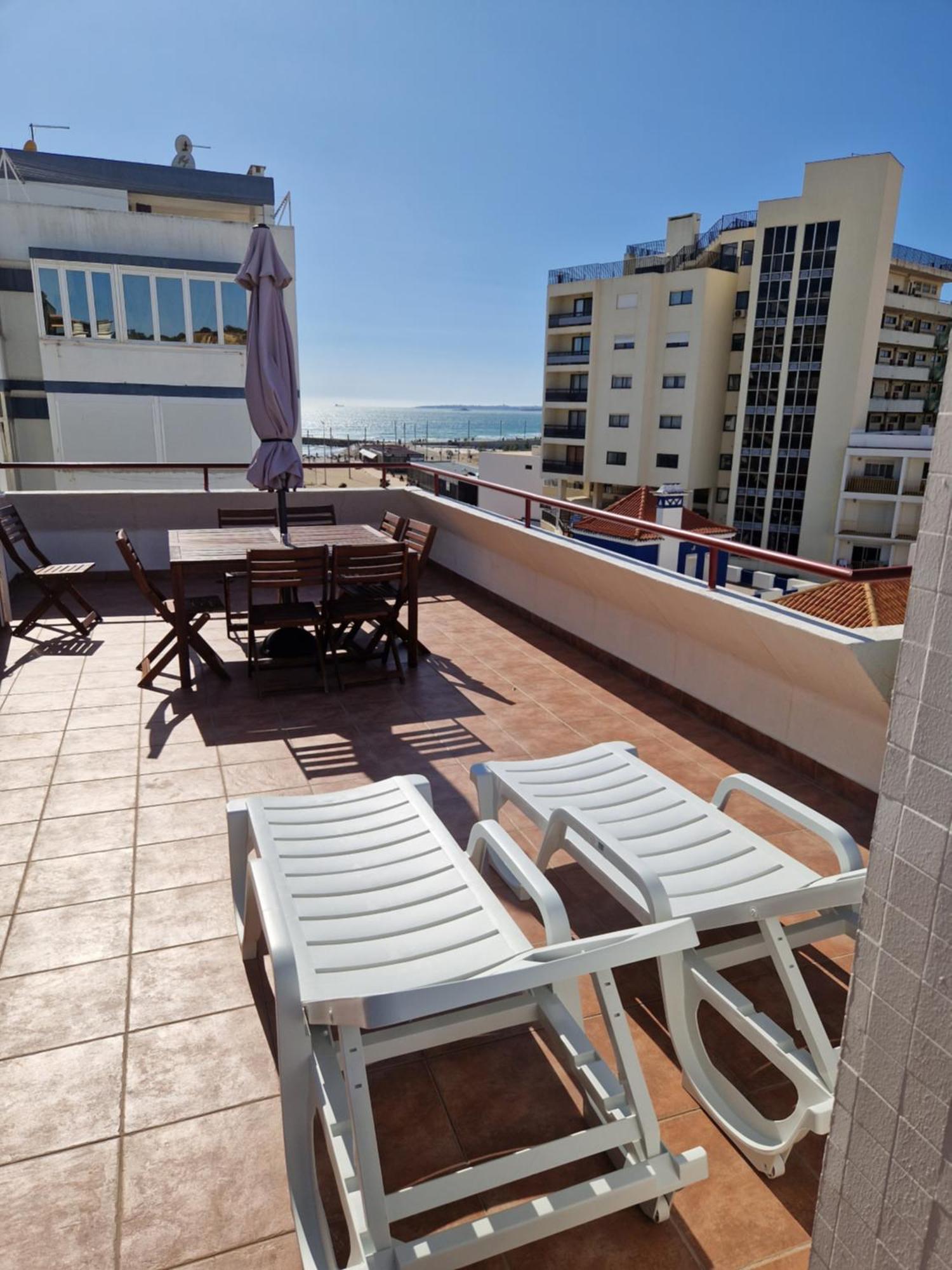 Amazing Terrace Costa Da Caparica Lägenhet Rum bild